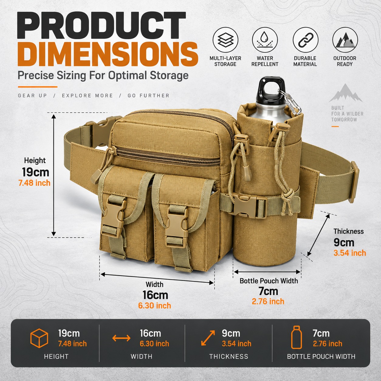 Tas Pinggang Taktis Multifungs - Hiking Backpack Waterproof ulasan dan harga