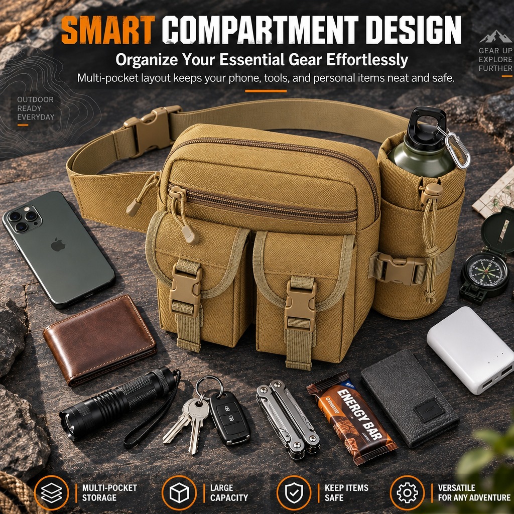 Tas Pinggang Taktis Multifungs - Hiking Backpack Waterproof ulasan dan harga